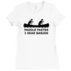 funny t shirt cool t shirt funny shirt geeky tshirt canoe nerd t shirt Ladies Fitted T-Shirt
