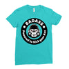badass bad angry primate Ladies Fitted T-Shirt
