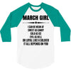 Super March Girl 3/4 Sleeve Shirt