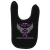 my hero is now my angel pancreatic cancer awareness Baby Bibs