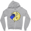 time travel to the moon Zipper Hoodie