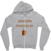 grandpa powered by coffee Zipper Hoodie