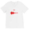 anti war guitar folk music writers V-Neck Tee