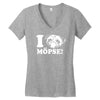i love m&ouml;pse funny Women's V-Neck T-Shirt