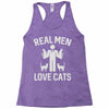 real men love cats (2) Racerback Tank
