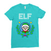 elf christmas Ladies Fitted T-Shirt