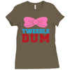 tweedle dee matching Ladies Fitted T-Shirt