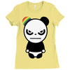 angry panda rainbow Ladies Fitted T-Shirt