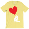 bird love heart animal graph note music party pop art gift T-Shirt