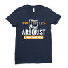 I Have Two Titles Dad And Arborist And I Rock Them Both Ladies Fitted T-Shirt