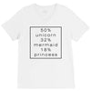 50 % unicorn V-Neck Tee