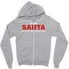 i'm not santa but you can sit on my lap Zipper Hoodie