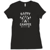 happy camping Ladies Fitted T-Shirt