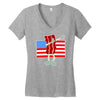 bacon american flag dab Women's V-Neck T-Shirt