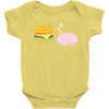 cheeseburger pranks doughnut Baby Bodysuit