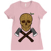 skull wood Ladies Fitted T-Shirt