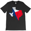 Eroded Texas Map With Flag T-Shirt