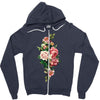 breast cancer flowers Zipper Hoodie