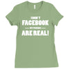 funny facebook my friends are real Ladies Fitted T-Shirt
