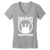 this is my peace sign Women's V-Neck T-Shirt