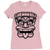 tiki mask hawaiian Ladies Fitted T-Shirt
