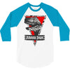 jurassic park raptor natural 3/4 Sleeve Shirt