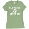old punk rock Ladies Fitted T-Shirt