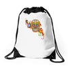 women's sugar skull purple Drawstring Bags