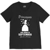 Princesses Are Born In September V-Neck Tee