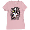 girl snake skull Ladies Fitted T-Shirt