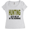 hunting gets me up Women's Triblend Scoop T-shirt