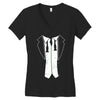 disheveled tuxedo Women's V-Neck T-Shirt