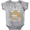 Born April  Multitasking Problem Solving Tees Baby Onesie
