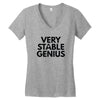 Very Stable Genius Women's V-Neck T-Shirt