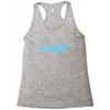 may the mass times acceleration be with you Racerback Tank