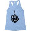 middle finger skeleton bone skull grafitti art Racerback Tank
