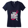 this girls heart Women's V-Neck T-Shirt