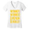 winner winner chicken dinner 2 Women's V-Neck T-Shirt