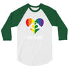 Love is Love Heart 3/4 Sleeve Shirt