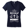 I Am One Blessed Mommy Women's V-Neck T-Shirt