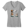 are you my mummy   orange version Women's V-Neck T-Shirt