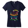 caring for animals isn't what i do it's who i am Women's V-Neck T-Shirt