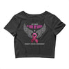 my hero is now my angel breast cancer awareness Crop Top