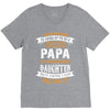 Super Cool Papa Of A Freaking Awesome Daughter V-Neck Tee