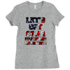star spangled hammered Ladies Fitted T-Shirt