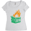 2016 dumpster fire (2) Women's Triblend Scoop T-shirt