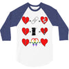 ls lesbian full heart 3/4 Sleeve Shirt