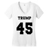 Trump 45 jersey number Women's V-Neck T-Shirt