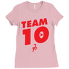 team 10 red Ladies Fitted T-Shirt