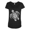 hawaiian turtle tribal art Maternity Scoop Neck T-shirt